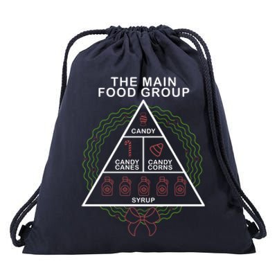 The Main Food Group Candy Funny Christmas Drawstring Bag