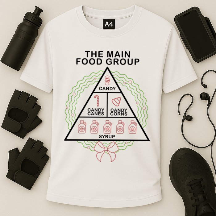 The Main Food Group Candy Funny Christmas Cooling Performance Crew T-Shirt