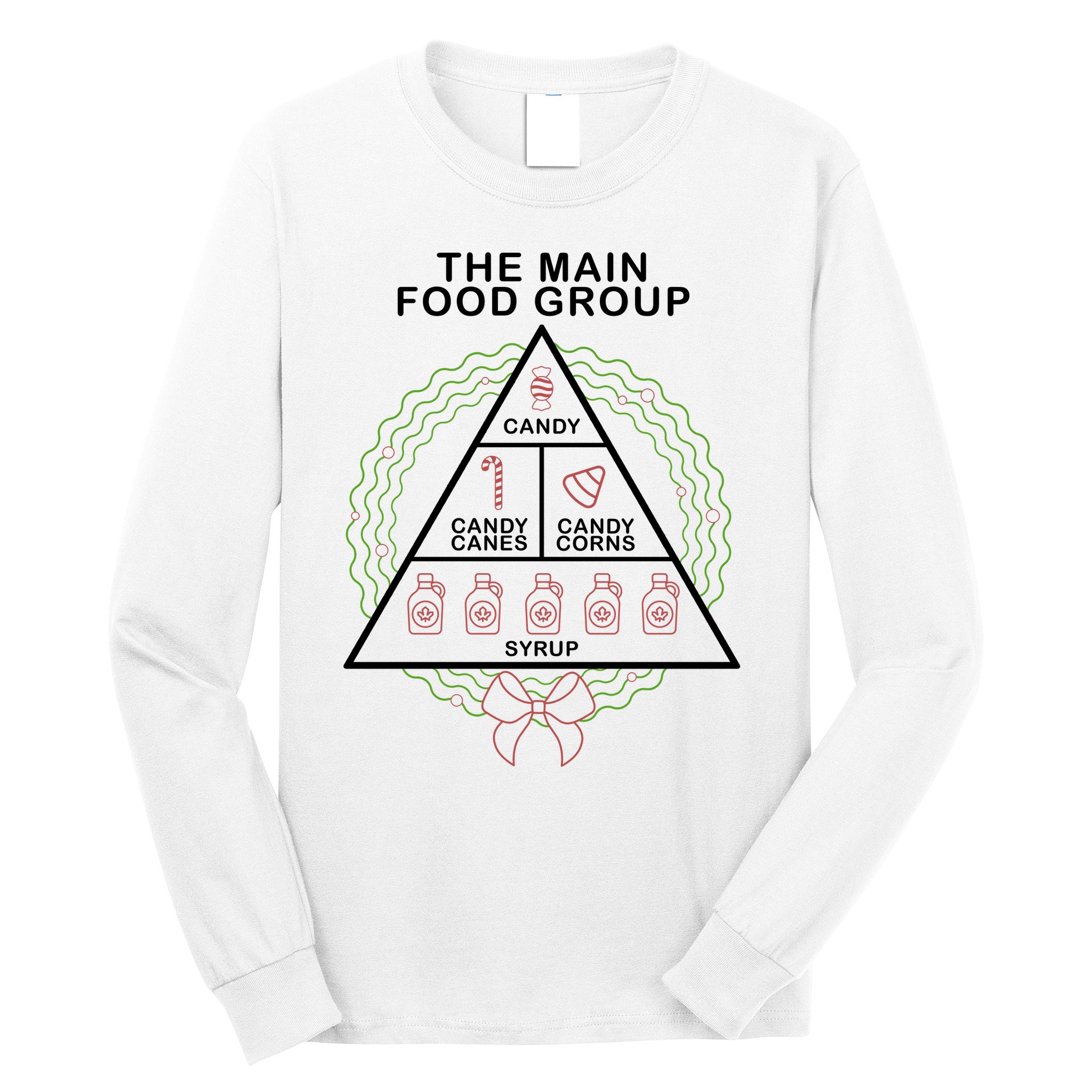 The Main Food Group Candy Funny Christmas Long Sleeve Shirt
