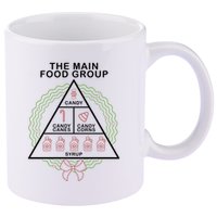 The Main Food Group Candy Funny Christmas 11oz C Handle Ceramic Mug