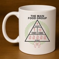 The Main Food Group Candy Funny Christmas 11oz C Handle Ceramic Mug