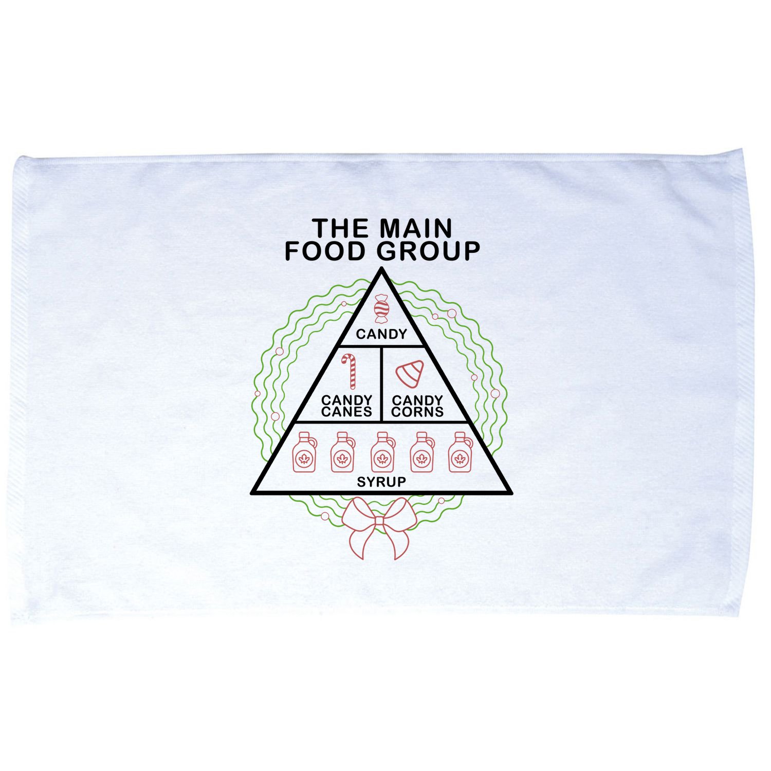 The Main Food Group Candy Funny Christmas Microfiber Hand Towel
