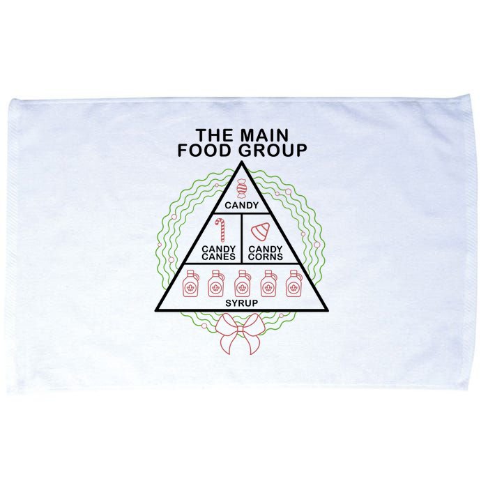 The Main Food Group Candy Funny Christmas Microfiber Hand Towel