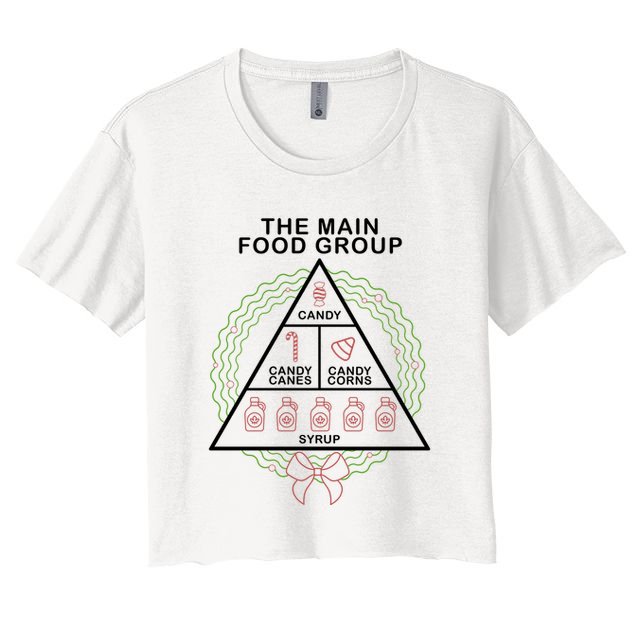 The Main Food Group Candy Funny Christmas Crop Top