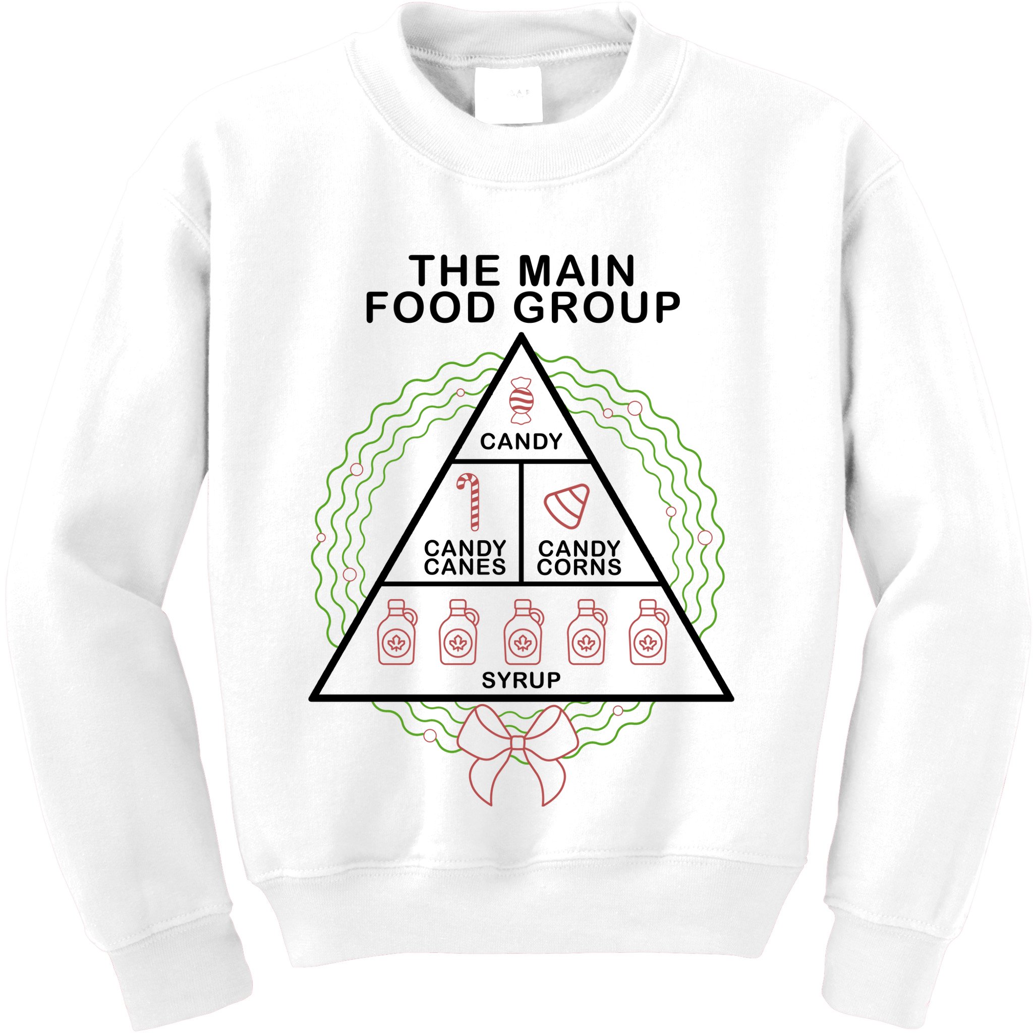 The Main Food Group Candy Funny Christmas Kids Sweatshirt