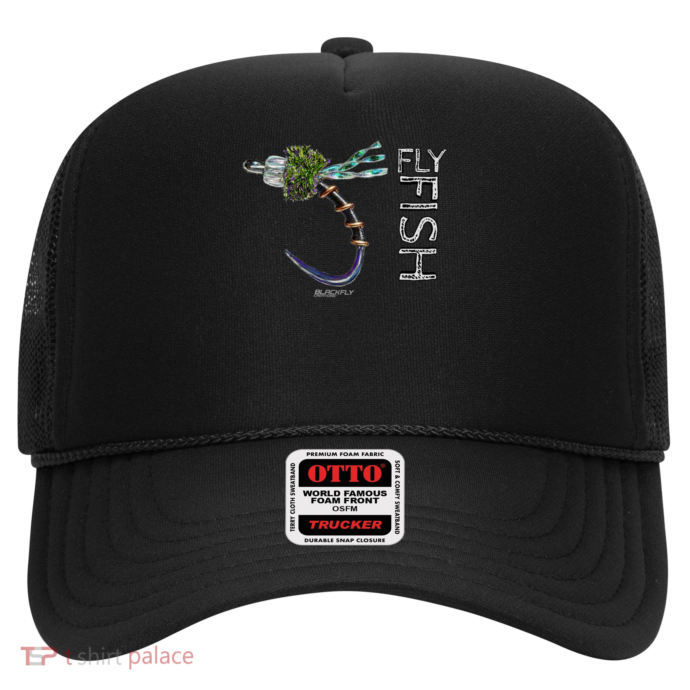 Trout Midge Fly Fishing Tying Tenkara Funny Gift By Black Fly Gift Trucker Hat