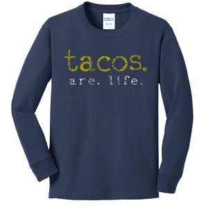 Taco Mexican Food Gift Taco Lover Kids Long Sleeve Shirt