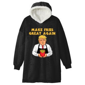 Trump Make Fries Great Again 2024 Funny Meme Trump Gift Hooded Wearable Blanket