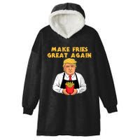 Trump Make Fries Great Again 2024 Funny Meme Trump Gift Hooded Wearable Blanket