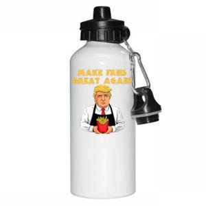 Trump Make Fries Great Again 2024 Funny Meme Trump Gift Aluminum Water Bottle