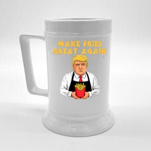 Trump Make Fries Great Again 2024 Funny Meme Trump Gift Beer Stein