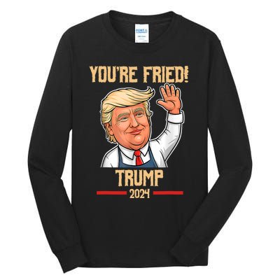 Trump Make Fries Great Again 2024 Funny Meme Trump Gift Tall Long Sleeve T-Shirt