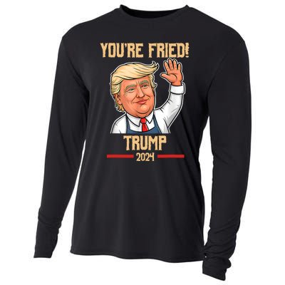 Trump Make Fries Great Again 2024 Funny Meme Trump Gift Cooling Performance Long Sleeve Crew