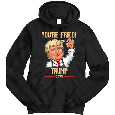 Trump Make Fries Great Again 2024 Funny Meme Trump Gift Tie Dye Hoodie