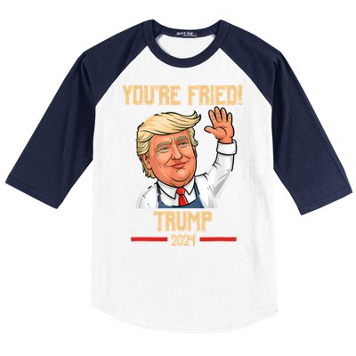 Trump Make Fries Great Again 2024 Funny Meme Trump Gift Baseball Sleeve Shirt