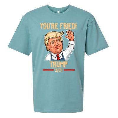 Trump Make Fries Great Again 2024 Funny Meme Trump Gift Sueded Cloud Jersey T-Shirt