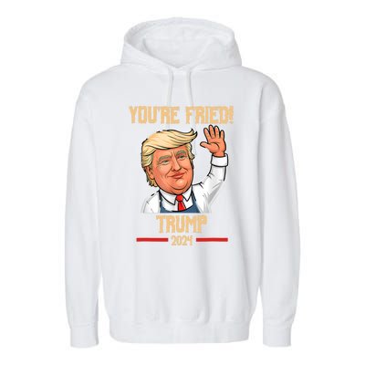 Trump Make Fries Great Again 2024 Funny Meme Trump Gift Garment-Dyed Fleece Hoodie