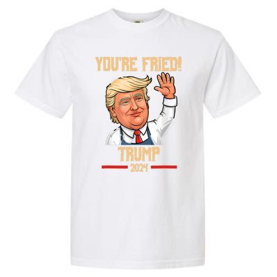 Trump Make Fries Great Again 2024 Funny Meme Trump Gift Garment-Dyed Heavyweight T-Shirt