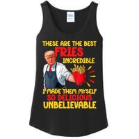 Trump Make Fries Great Again 2024 Funny Meme Trump Gift Ladies Essential Tank