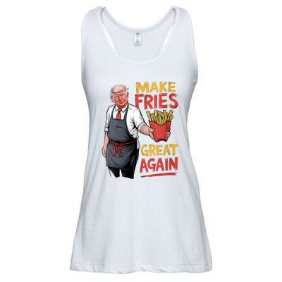 Trump Make Fries Great Again 2024 Funny Meme Trump Gift Ladies Essential Flowy Tank