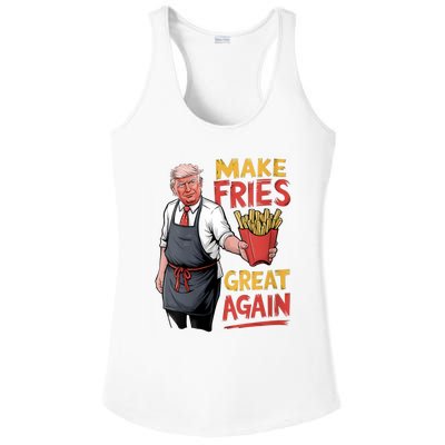 Trump Make Fries Great Again 2024 Funny Meme Trump Gift Ladies PosiCharge Competitor Racerback Tank