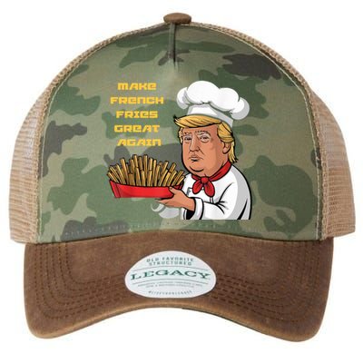 Trump Make Fries Great Again 2024 Funny Meme Trump Gift Legacy Tie Dye Trucker Hat