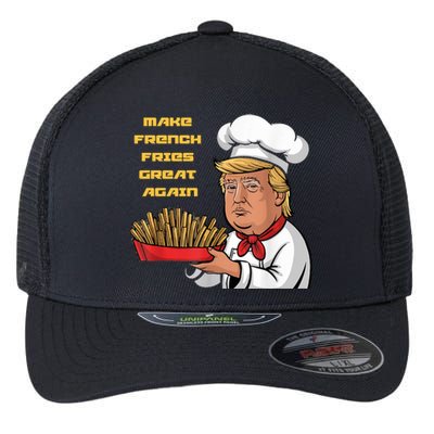 Trump Make Fries Great Again 2024 Funny Meme Trump Gift Flexfit Unipanel Trucker Cap