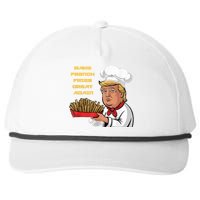 Trump Make Fries Great Again 2024 Funny Meme Trump Gift Snapback Five-Panel Rope Hat