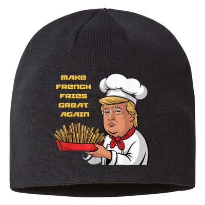 Trump Make Fries Great Again 2024 Funny Meme Trump Gift Sustainable Beanie