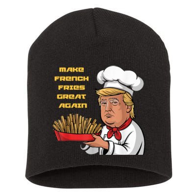 Trump Make Fries Great Again 2024 Funny Meme Trump Gift Short Acrylic Beanie