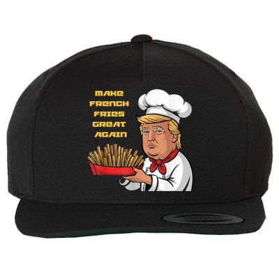 Trump Make Fries Great Again 2024 Funny Meme Trump Gift Wool Snapback Cap