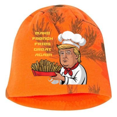 Trump Make Fries Great Again 2024 Funny Meme Trump Gift Kati - Camo Knit Beanie