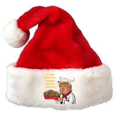 Trump Make Fries Great Again 2024 Funny Meme Trump Gift Premium Christmas Santa Hat