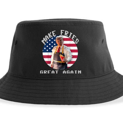 Trump Make Fries Great Again 2024 Funny Meme Trump Gift Sustainable Bucket Hat