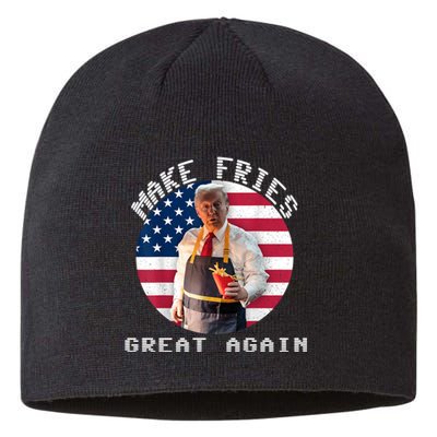 Trump Make Fries Great Again 2024 Funny Meme Trump Gift Sustainable Beanie