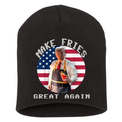 Trump Make Fries Great Again 2024 Funny Meme Trump Gift Short Acrylic Beanie