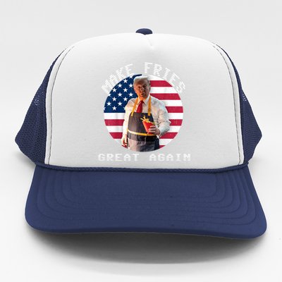 Trump Make Fries Great Again 2024 Funny Meme Trump Gift Trucker Hat