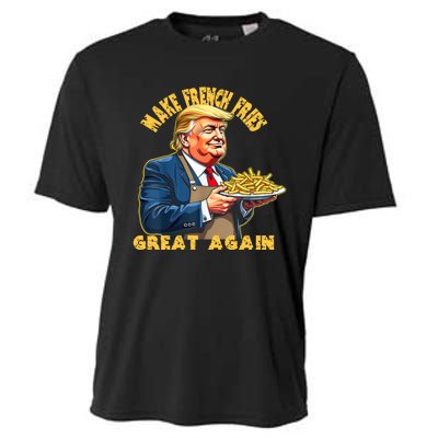 Trump Make Fries Great Again 2024 Funny Meme Trump Gift Cooling Performance Crew T-Shirt