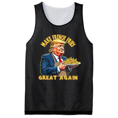 Trump Make Fries Great Again 2024 Funny Meme Trump Gift Mesh Reversible Basketball Jersey Tank