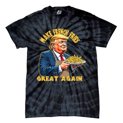 Trump Make Fries Great Again 2024 Funny Meme Trump Gift Tie-Dye T-Shirt