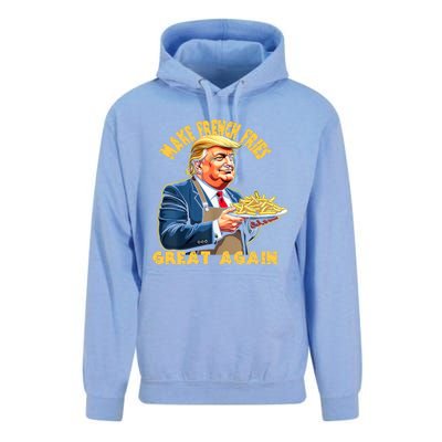 Trump Make Fries Great Again 2024 Funny Meme Trump Gift Unisex Surf Hoodie