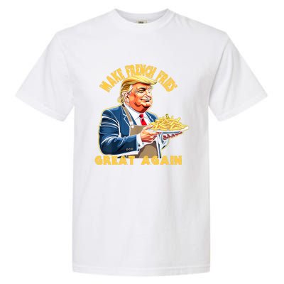 Trump Make Fries Great Again 2024 Funny Meme Trump Gift Garment-Dyed Heavyweight T-Shirt