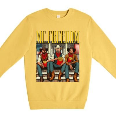 Trump Mc Freedom Funny Trump 2024 Christmas Premium Crewneck Sweatshirt