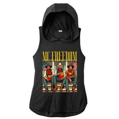 Trump Mc Freedom Funny Trump 2024 Christmas Ladies PosiCharge Tri-Blend Wicking Draft Hoodie Tank