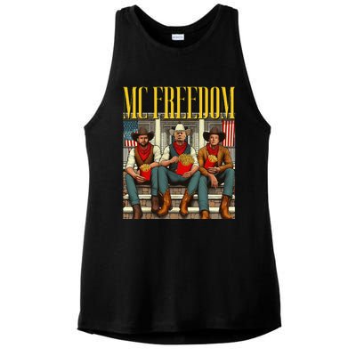 Trump Mc Freedom Funny Trump 2024 Christmas Ladies PosiCharge Tri-Blend Wicking Tank