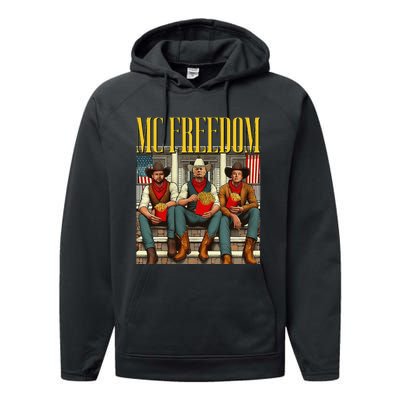 Trump Mc Freedom Funny Trump 2024 Christmas Performance Fleece Hoodie