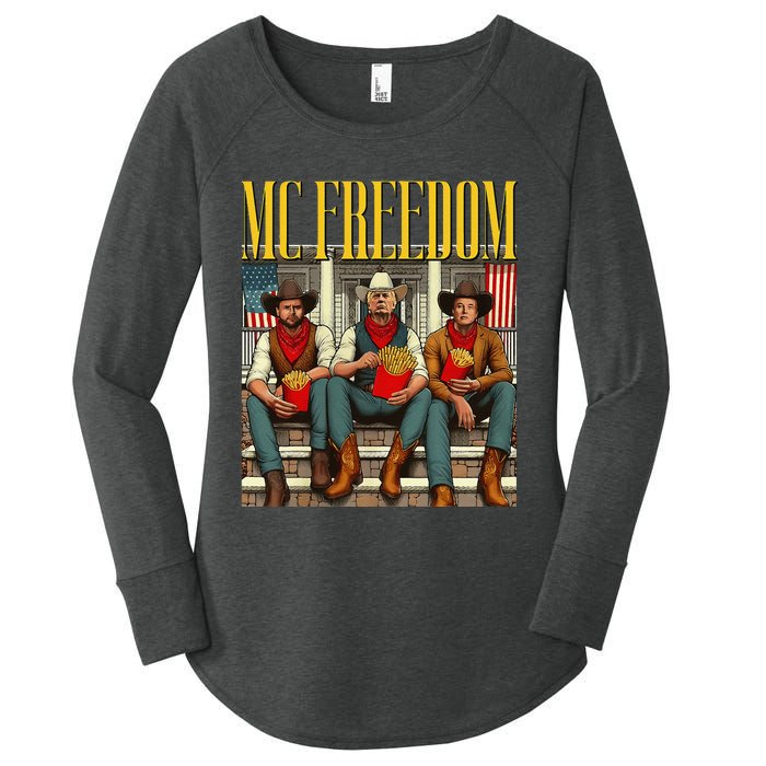 Trump Mc Freedom Funny Trump 2024 Christmas Women's Perfect Tri Tunic Long Sleeve Shirt