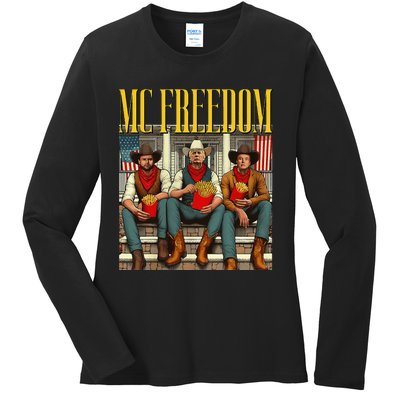 Trump Mc Freedom Funny Trump 2024 Christmas Ladies Long Sleeve Shirt