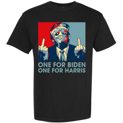 Trump Middle Finger Biden Harris Republican Garment-Dyed Heavyweight T-Shirt