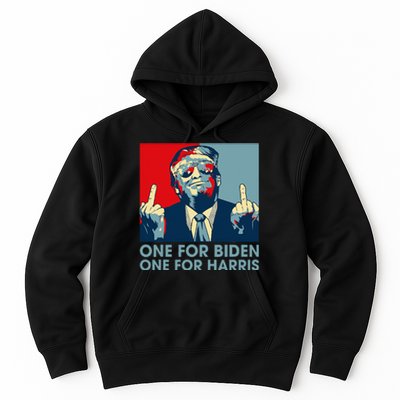 Trump Middle Finger Biden Harris Republican Hoodie